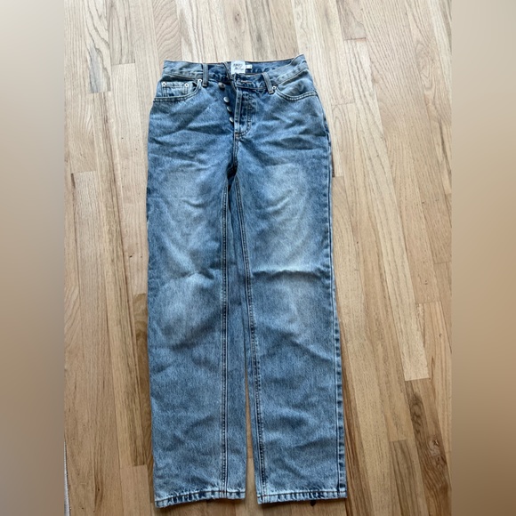 Princess Polly Holly Asymmetrical Straight Leg Jeans - Picture 6 of 6